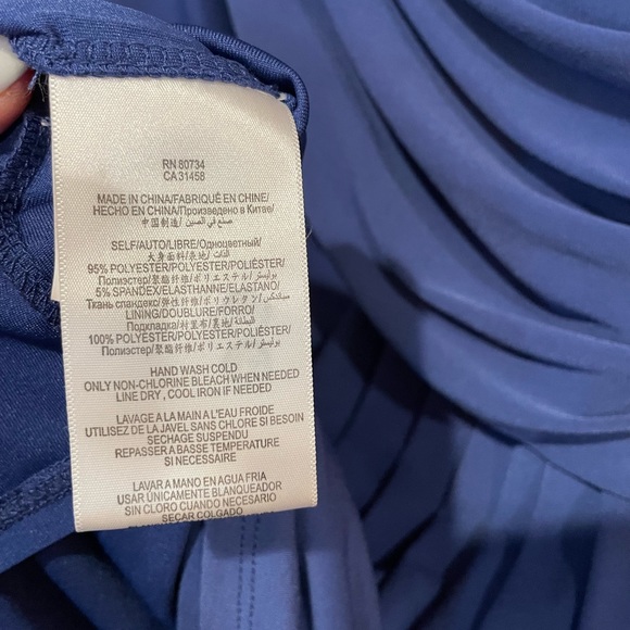 Size 4 Little blue dress off one shoulder - Picture 11 of 17